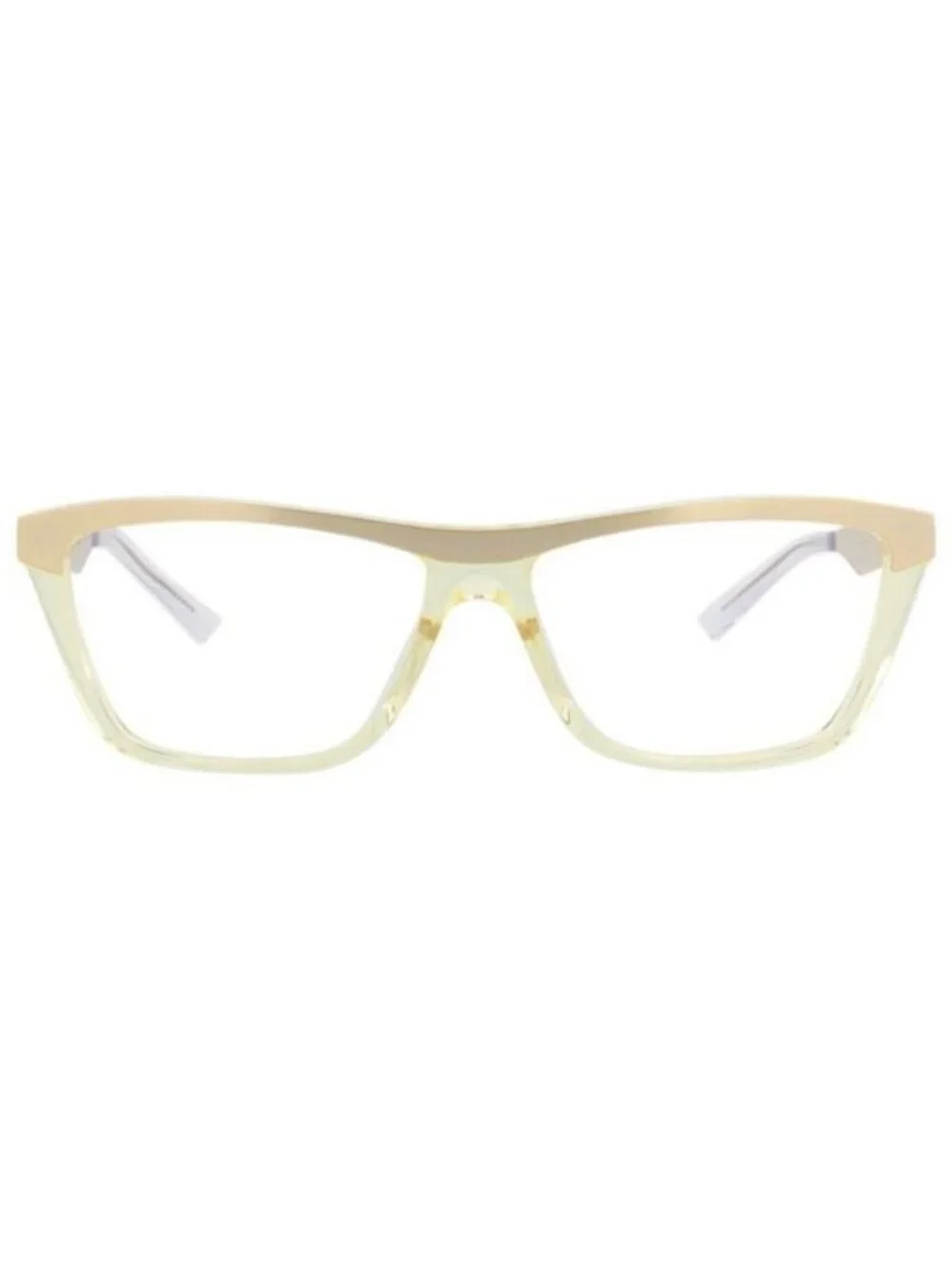 New Bottega Veneta Unisex Cat Eye Gold Gold Transparent Fashion Designer Eyeglas